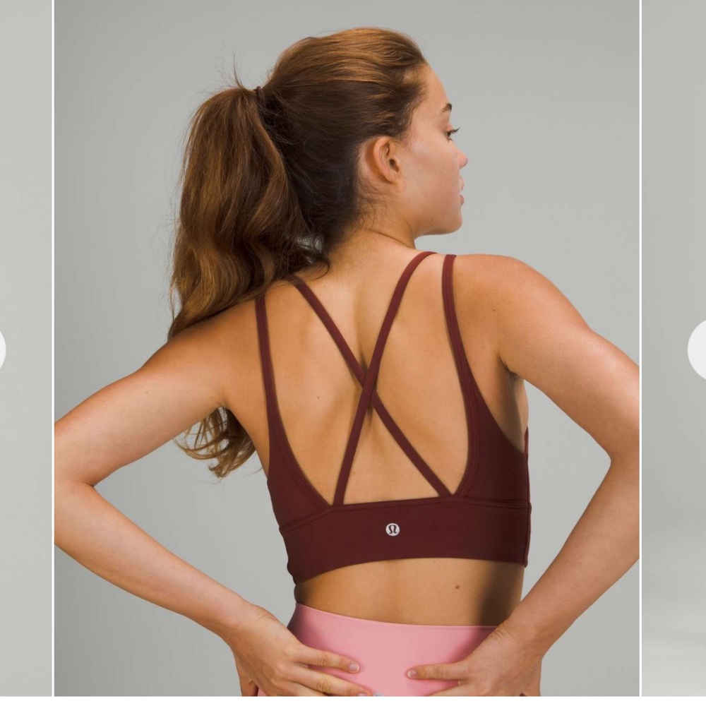 🍋Lululemon In Alignment Longline Bra *Light Support, B/C Cup Red Merlot